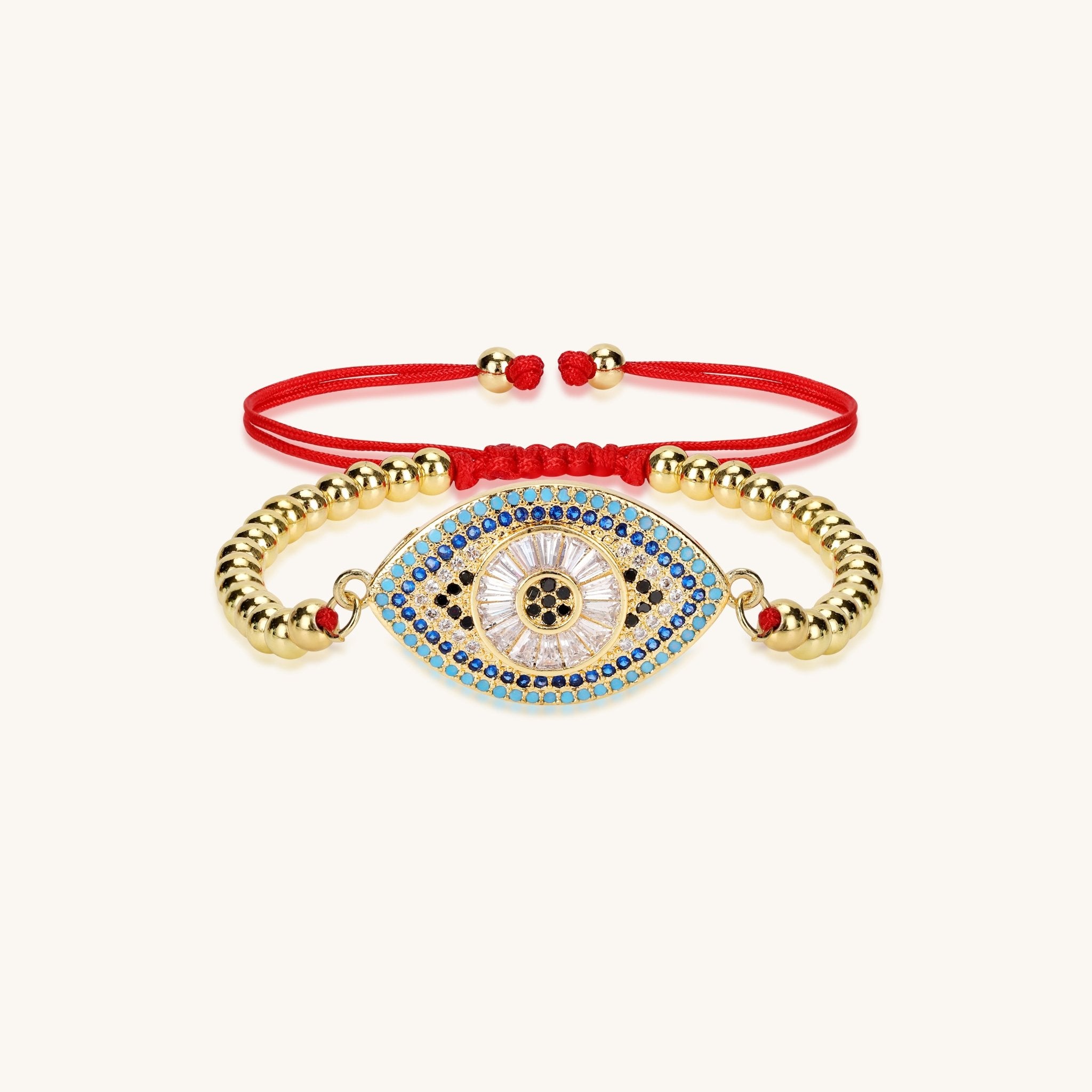 Stellar Guard Silver - Gold Evil Eye Bracelet - Muditalume.online store
